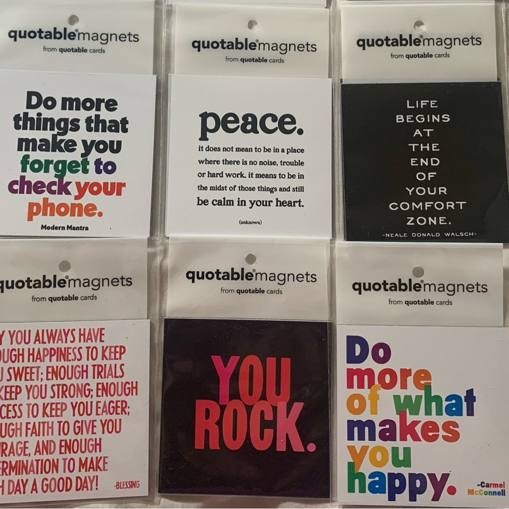 Quotable Magnets By Quotable Cards Lot Of 6 Inspirational Sayings USA Made